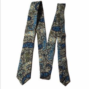Blue paisley necktie, wedding accessories for boys